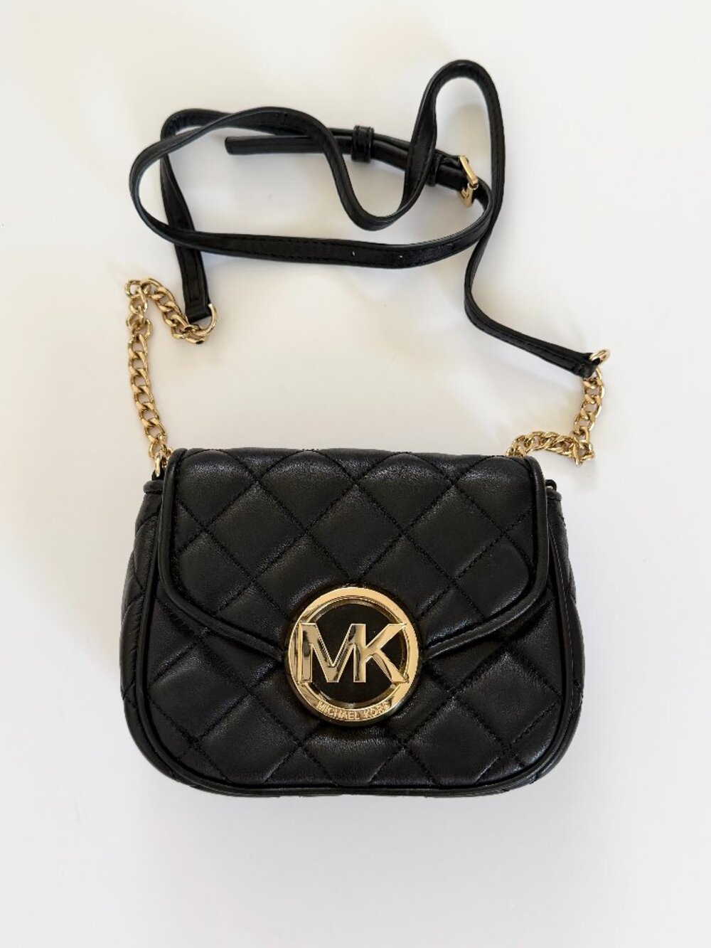 Michael Kors Quilted Black Leather Crossbody